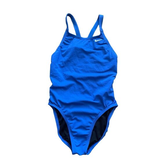 Nike Other - Nike hydrastrong competition one piece blue swimsuit